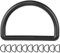 D-Ringe aus Hartplastik, 12 Stück, für 51 mm breite Gurtbänder, in Schwarz, 5,5 mm starker Ring, D Ring ohne Öffnung, halbrunder Ring aus ABS Kunststoff, Plastikring Schnalle DIY, Gurtband, Gurtriemen