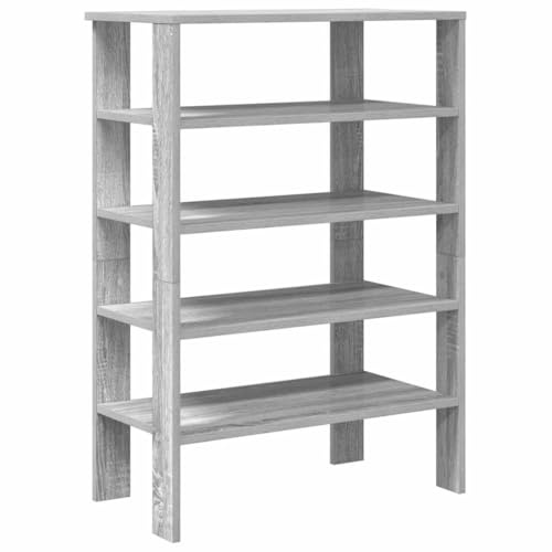 vidaXL Schuhregal Grau Sonoma 61x32x87,5 cm Holzwerkstoff, Schuhschrank, Schuhaufbewahrung, Schuhe Organizer, Schuhe Aufbewahrung, Schrank Schuhe