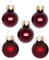 Inge Glas Magic Mini-Weihnachtskugeln 2cm 25 Stück | kleine Christbaumkugeln in Karton-Box (Smooth Port | dunkelrot)