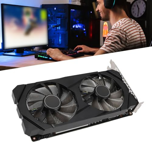 Bewinner Tarjeta Gráfica 1660 Super Gaming, 6 GB 192 bits GDDR6 Compatible con 3 Salidas de Pantalla, Juegos y Entretenimiento Más Estables, Frecuencia Central de 1785 MHz, Frecuencia de