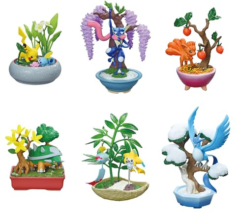 Reement Pokemon Poketto Bonsai 3 - mit beweglichen Jahreszeiten - 1 Box, ca. 4,7 x 5,7 x 21,6 cm (120 x 145 x 215 mm), ATBC-PVC, ABS