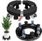 SDLDEER Plant Caddy With Wheels, 2 Pack Heavy Duty Plant Trolley Adjustable 38-50 cm, Rolling Plant Stand with Lockable Caster for Outdoor Indoor Garden Flower Pot, Large Planter, Black