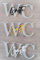 WC Schild Gäste WC (grau-schwarz strukturiert)