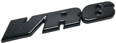 VR6 3D Autoaufkleber Tattoo MK3 hinten Chrom Abzeichen Entlüftung Gepäck Abzeichen(Black)