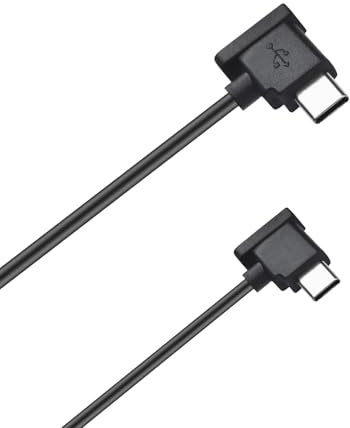 NSGWKZD USB C Cable for DJI Controller, Connect Mavic Mini 2 3 4 to iPhone 15 16 or Other Type-C Smartphone Tablet - 90 Degree OTG Data Charger Cord 1ft