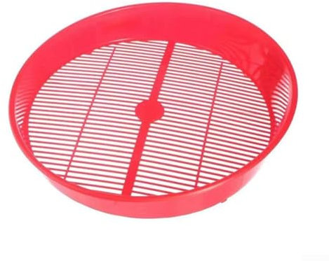 Setaccio in plastica facile da maneggiare per sciacquare e drenare prodotti freschi e cereali (rosso)