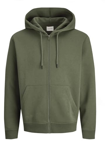 JACK & JONES Herren JJEBRADLEY Sweat Zip Hood Kapuzenjacke, Dusty Olive, L