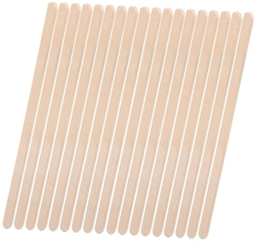 VILLFUL 100 Stück Holz Waxing Sticks für Haarentfernung Runde Kanten Vielseitig für Körper Gesicht Intimbereich Geeignet zum Auftragen von Wachs und Formen Augenbrauen