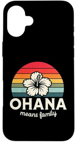Ohana Means Family Hawaii Sommer Palmen Beach Hülle für iPhone 16 Plus