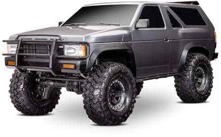 TRAXXAS TRX-4 Nissan Pathfinder, RC Modellauto, 1:10 Maßstab, Offroad-Crawler, Silber, Ferngesteuertes Auto, Geländewagen, RTR Brushed