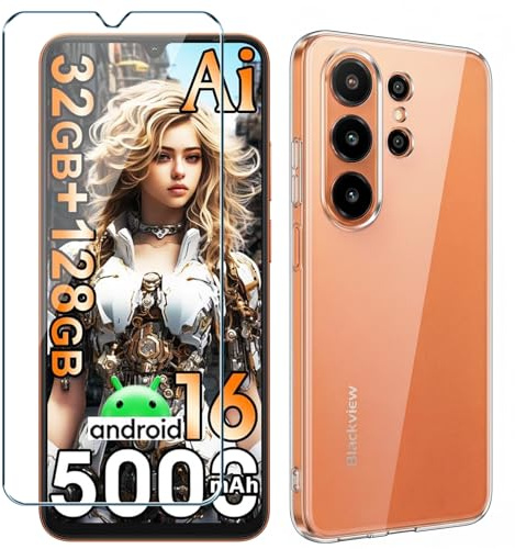 Xiangyun Cover for Blackview Wave 10 Case, 1 Pack Tempered Glass Screen Protector, Transparent Slim Soft TPU Shockproof Anti-Scratch Silicone Phone Case - Clear