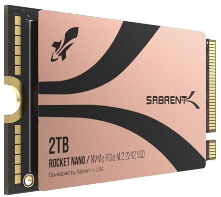 SABRENT Rocket 2242 2TB NVMe SSD, PCIe 4.0 M.2, 7300MB/s (SB-2742-2TB) | M.2 2242 internal SSD; TLC NAND; up to 7300/6400MB/s; for laptops, mini PCs, handhelds