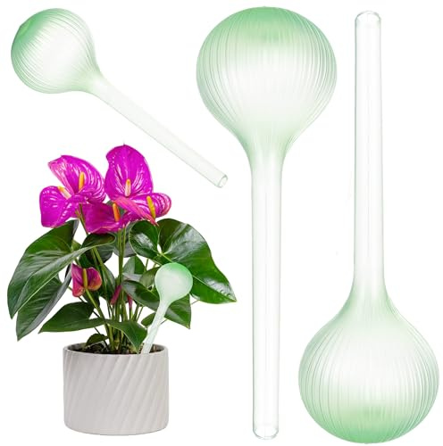 KADAX Bewässerungskugeln 400ml für Pflanzen, 2er Set, automatische Pflanzenbewässerung, Topfpflanzen Selbstbewässerung, Wasserkugeln aus Kunststoff (Grün)