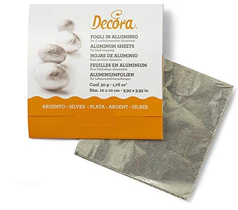 Decora 0796201 CF 150 Fogli Argento 50 G 10 X 10 Cm