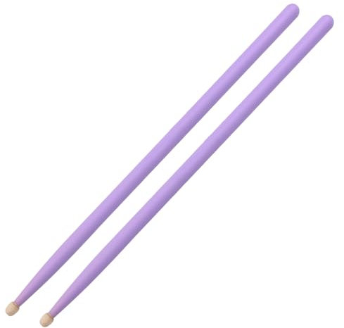 WANDIC Paire de baguettes 5A classiques légères avec olives en bois d'érable pour enfants et adultes Violet