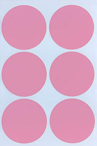 Sticker Pastell Pink 50 mm runde Aufkleber – 5 cm Sticker 180 Stück von Royal Green