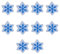 XUNHUI Flicken Blau Schnee Schneeflocke Patches für Kleidung Stickerei-Applikation Eisen auf Patch für Kleidung 10 Stück