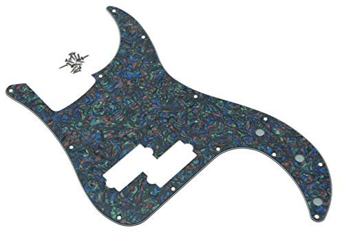 KAISH Schlagbrett mit 13 Löchern, PB P-Bass Schlagbrett für USA/mexikanisches Fender Präzisionsbass, Abalone-Perle
