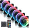 MIWATT DS Ventola per Telaio Serie RGB, Ventola RGB LED 120mm Wireless, Ventola per Telaio LED a Colori Regolabili ad Alto Flusso d'Aria Quiet Pack 6 Pezzi,LED Fans