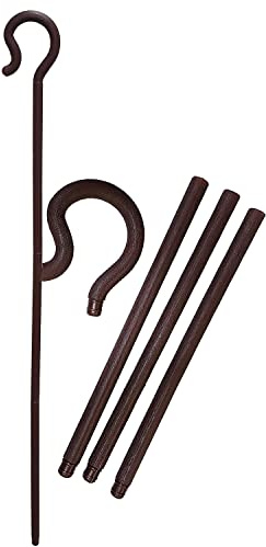 Orlob Hirtenstab braun 152 cm zum Zusammenstecken Kostüm-Zubehör Krippenspiel Weihnachten Schäfer Hirte Fasching