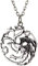 Gionatan Shop Collier avec pendentif Targaryen en en forme de dragon avec 3 têtes de trônes Daenerys, Collana, Métal, Alliage