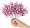 Künstliche rosa Beerenstiele, 24 Stück, 22.1 cm, Weihnachts-Glitzer-Beeren-Stiele, künstliche Obstbeeren, Stechpalmen, Blumenzweig, Zweig, Zuhause, Urlaub, Hochzeit, Party, DIY, Basteln, Dekor (Rosa)