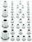 QWORK® Pack of 32 cable glands, waterproof plastic cable gland, M12, M16, M20, M25