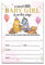 Dolimifa Winnie Puuh Babyparty-Einladungen zum Ausfüllen von Stil, Rosa, Winnie Puuh Winnie Babyparty-Einladungen zur Enthüllung des Geschlechts, 20 Stück mit Umschlägen