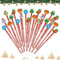 Ourdort 24 Stück Weihnachten HB Bleistifte Mit Radiergummi Und Notizbuch, Holz Stifte für Kinder, Cartoon-Muster, Schule Set, Party Gastgeschenk, Zufälliger Stil
