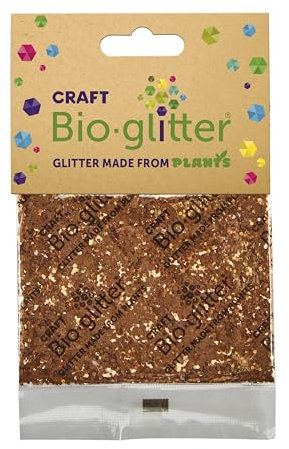 Craft Biodegradable Glitter, 20g, Christmas Decorations, Reindeer Food, Chunky Glitter, Arts and Crafts for Kids, Card Making, Candle Making, Eco-Friendly - Orange