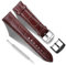 RBIPO 20mm Leder Uhrenarmband Alligator Narbe Schnellspanner Ersatz Uhrenarmband für Männer und Frauen