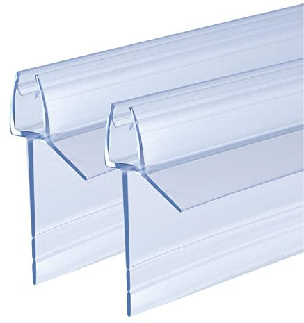 KOOBON Junta de ducha 2 x 90 cm, junta de repuesto para puerta de ducha, grosor de cristal de 4 mm, 5 mm, 6 mm, se puede rasgar a mano, deflector de agua para puerta de ducha o junta para cabina de