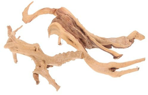 Happyyami Natural Driftwood Rhododendron Root Fish Tank Driftwood Decor 2pcs Fish Tank Supplies