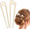 2 Pz Forcine per Capelli In Metallo A Forma Di U Forcella per Capelli Stile Vintage Francese Fermagli Forcine Chignon Accessori per Lo Styling Dei Capelli per Donne Ragazze Tutti I Tipi Di Capelli