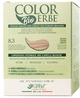 Färbefarbe Kräuter Bio Hellblond Gold (8.3)