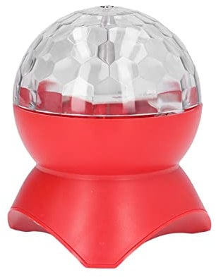 ViaGasaFamido LED Speaker Disco Ball, Disco Lights Speaker,USB Party Lights,with Remote Control Halloween Mini, Commercial Lighting Products (Red)