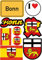 Daged Bonn Aufkleber Karte 10 Stück - PKW Auto Motorrad Biker Flagge Fahne Vinyl ST
