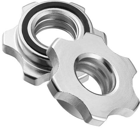 iplusmile Anti-Slip Dumbbell Bolt Nut Set 2.5cm Iron Screw Cap for Barbell Nut Replacement