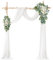 Arco per matrimonio, tenda in tulle trasparente, per matrimonio, decorazione per fotografia, feste, matrimoni, con 1 rotolo di nastro bianco da 22 m