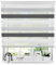 Tom'Shop® Doppelrollo DuoRollo [Weiß-Grau-Schwarz, 145cm x 150 cm] Duo Rollos für Fenster Schrauben mit Bohren mit Schrauben Fensterabdeckung Fensterrollo leichte Montage