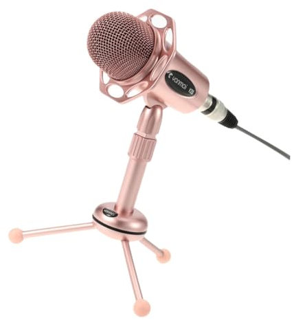Lurrose Adjustable Height Desk Microphone Set Gaming Chatting Material Stable Pedestal