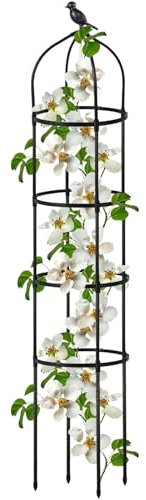 Rankgitter für Kletterpflanzen im Freien, 1,5 m, Metallpflanze, verstellbare Unterstützung, ideal 80,8–175,3 cm für Hinterhof, Terrasse, Weg, Innenhof, Clematis, Jasmin, Rebe, Garten