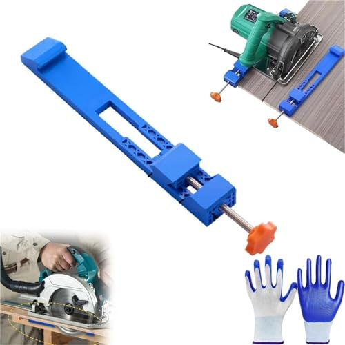 Adjustable Circular Saw Guide - Portable ABS Clamp for Precision Wood Cutting and Milling Positioning