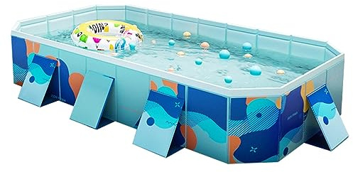 Piscina pieghevole in plastica rigida con design antiscivolo per cortile e uso esterno
