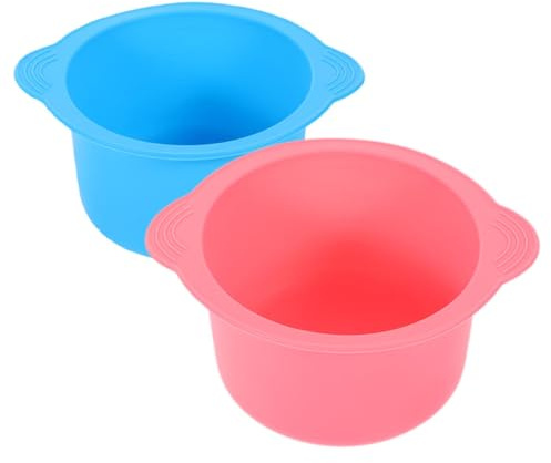 Mikinona Bol en Silicone 2pcs pour Chauffe-cire 400ml Réutilisable Antiadhésif Résistant la Chaleur pour Routine Beauté et Épilation Cire Visage