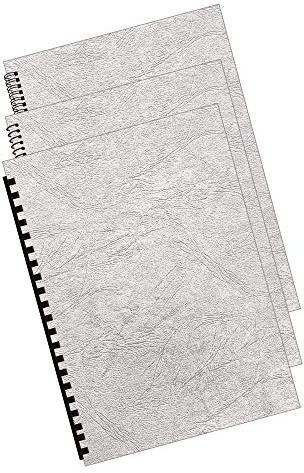 Fellowes Präsentationsdeckblätter Delta (Lederstruktur), 250g/m², grau, 5371101