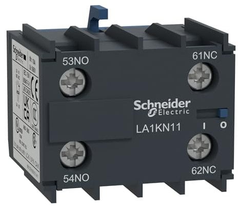 Schneider Electric LA1K Hilfskontakt 2-polig TeSys, 1 Öffner + 1 Schließer Frontmontage mit Schraubanschluss Anschluss