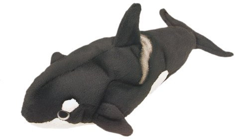 Bauer Spielwaren Blickfänger Killer-Wal Plüschtier: Naturgetreues Kuscheltier, ideal auch als Geschenk, softer Plüsch, waschbar, 30 cm, schwarz (14064)
