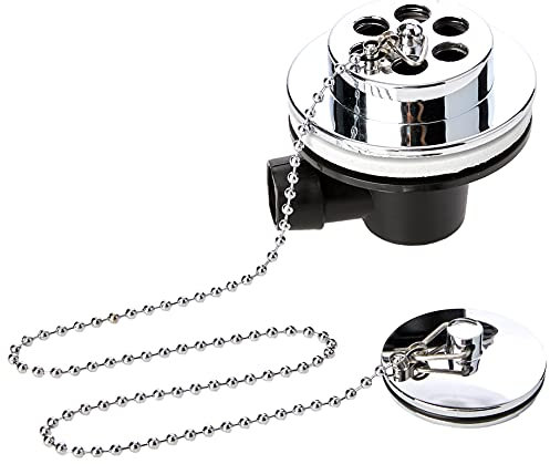 Bristan W BATH11 C Bonde de baignoire avec bouchon en laiton Chromé