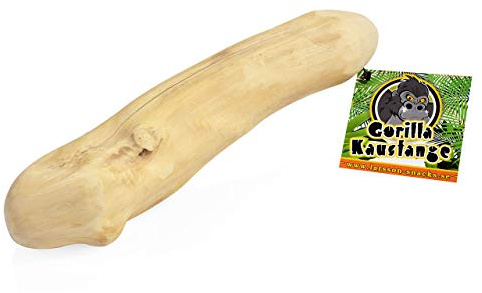 Larsson | Gorilla Kaffeeholz für Hunde Größe XL Kaustangen, Kauholz für Hunde - EIN gesundes Hundespielzeug für anganhaltenden Kauspaß, ca. 550-750g